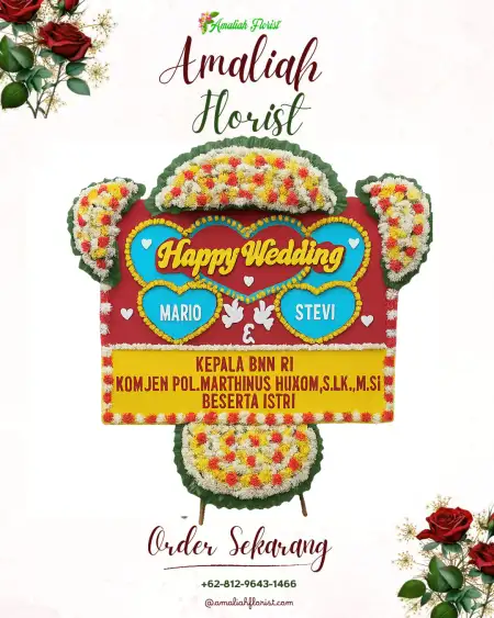 Papan Bunga Pernikahan Mento